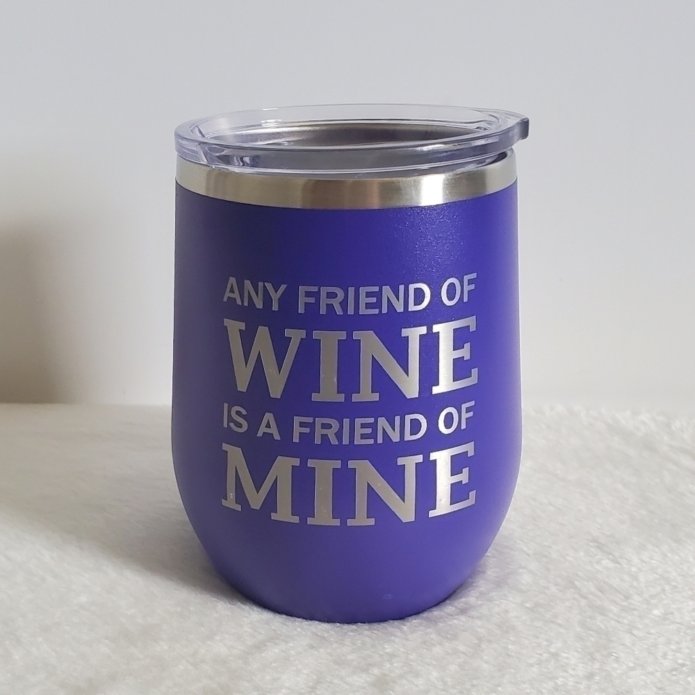 Polar Camel Purple Wine Stainless Steel Travel Tumbler 12 Oz